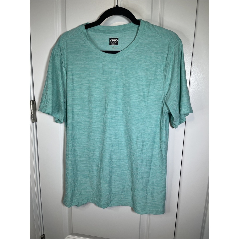 Leg3nd Breathe Teal Crew Neck Athletic Men's Large Short Sleeve Shirt